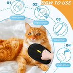 Reusable Cat Grooming Gloves Electrostatic Pet Hair Removal Mitts Cat Dog Hair Remover Brush Sticking Device Home Hair Scraper