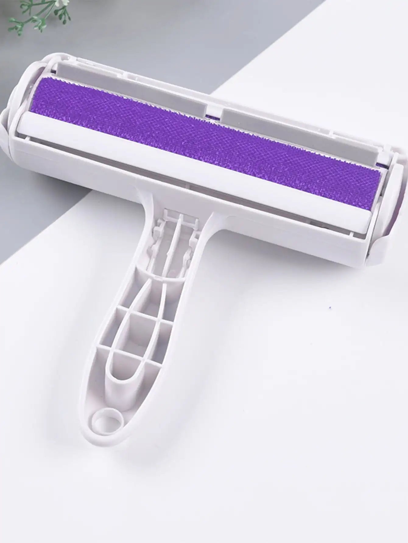 Pet Hair Roller Remover Lint Brush 2-Way Dog Cat Comb Tool Convenient Cleaning Dog Cat Fur Brush Base Home Furniture Sofa Clothe