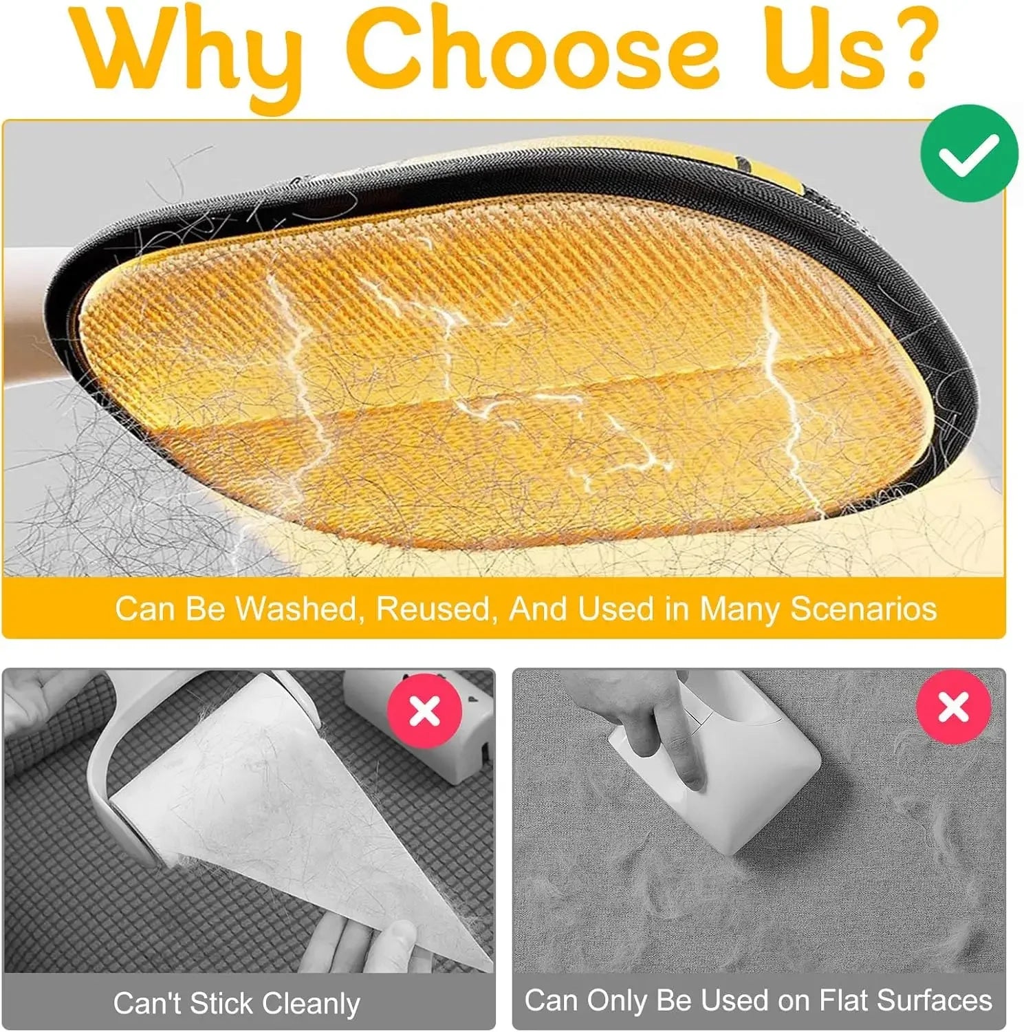 Reusable Cat Grooming Gloves Electrostatic Pet Hair Removal Mitts Cat Dog Hair Remover Brush Sticking Device Home Hair Scraper